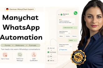 build manychat whatsapp automation for leads, forms and webinars