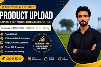 upload products on shopify woocommerce amazon etsy ebay professionally