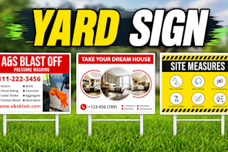 design yard sign, lawn sign, bandit sign, sign board, sandwich board