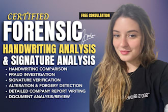 do certified handwriting analysis and signature comparison with company report