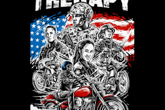 create illustrations for t shirts clothing merch in 24 hours