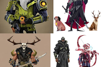 create original concept art character for games and fantasy