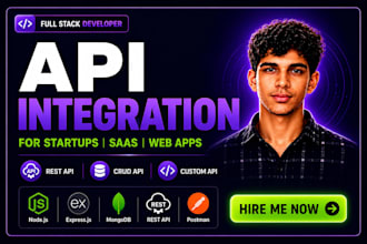develop rest API integration in nodejs express app
