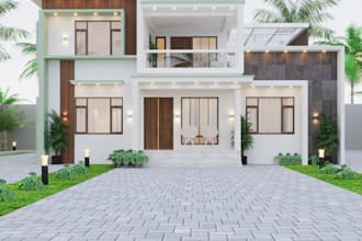 do architectural design, interior design and realistic 3d rendering