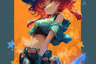 draw custom anime fan art and illustration in high quality