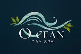 design particular classic ocean day spa logo