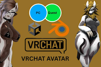 desgin custom vrc model vrchat avatar furry vrchat nsfw 3d furry model