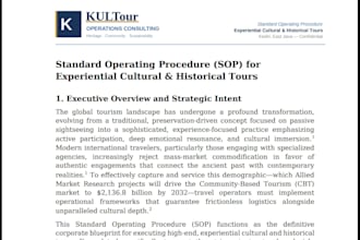 develop standard operating procedures sop and risk management