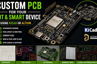design a custom pcb for your iot and smart device using kicad or altium