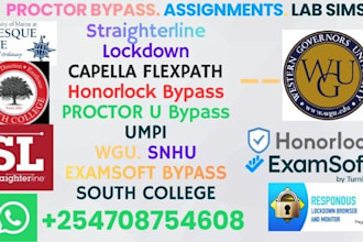deliver touchstone, sophia learning, wgu, umpi, snhu, honorlock, lockdown,