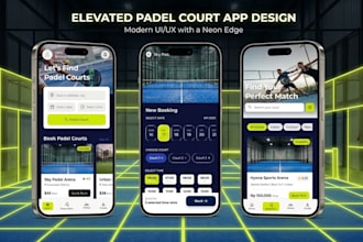 design a modern padel mobile app ui ux design