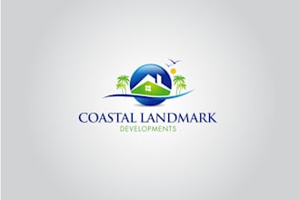 design luxury property and real estate business logo