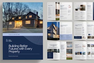 design real estate open house property brochure buyer seller guide booklet