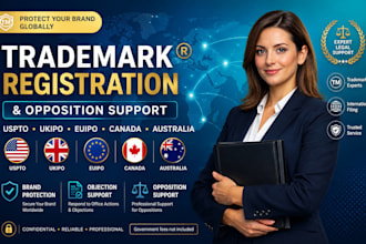 file uspto trademark ukipo euipo canada australia with objection and opposition