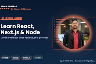 teach you react nextjs and full stack web development with code reviews