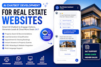develop ai chatbot for real estate website to capture and convert leads