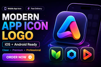 design modern and attractive app icon logo for android IOS