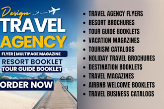 design travel agency flyer multipage magazine resort booklet tour guide booklet