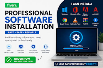 install and configure any software on windows, mac or linux