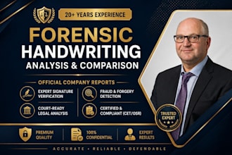 do forensic handwriting and signature analysis, comparison with forensic report