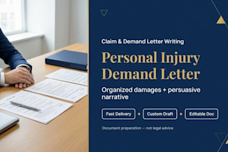 expertly draft your personal injury demand letter for any accident claim