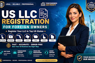 register llc in delaware wyoming florida texas lowa idaho utah for foreign owner