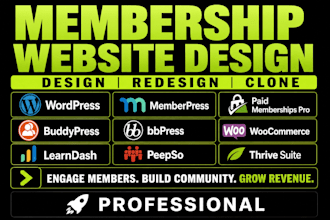 build a membership website, subscription platform and online community