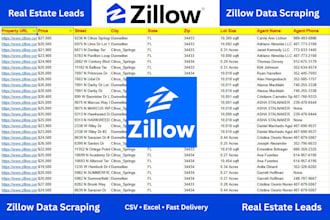 scrape zillow real estate data and property leads