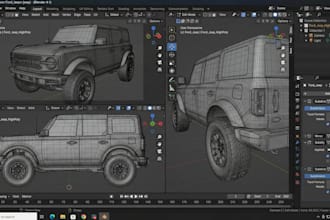 do 3d car modeling automotive car 3d truck model low poly car and 3d printing