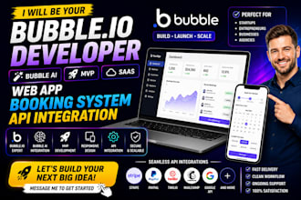 bubble io developer bubble ai mvp saas web app booking system api intergation