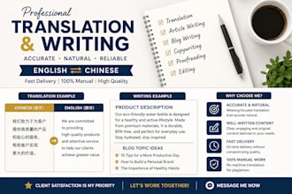 provide expert writing and translation services