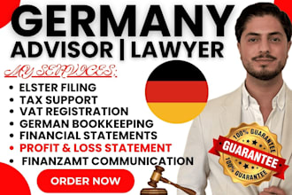 handle german steuererklarung tax return, buchhaltung, vat and finanzamt matters