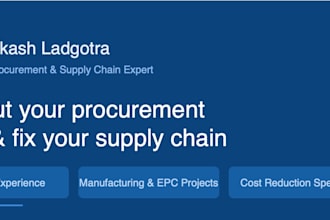provide expert procurement strategy vendor sourcing, and supply chain consulting