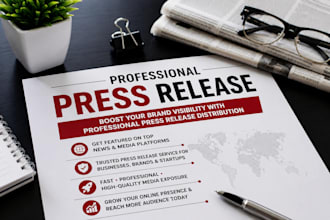 write and distribute press release to premium media sites