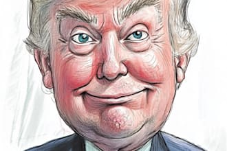 stunning digital political cartoon for political cartoon