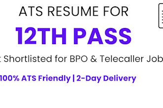 write ats resumes for 12th pass freshers entry level jobs