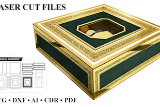 design custom laser cut box and package files