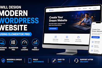 design modern wordpress website using elementor pro