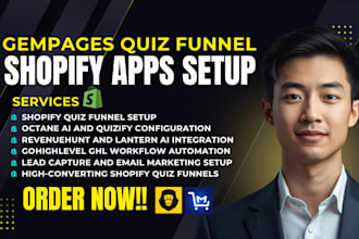setup shopify quiz funnels octane ai revenuehunt lantern ai jebbit quizify hulk