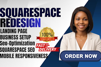 redesign squarespace website for authors and businesses