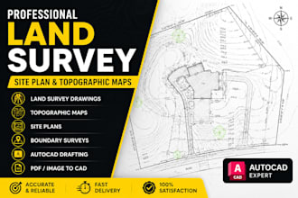 do professional land survey, site plan, and autocad drafting