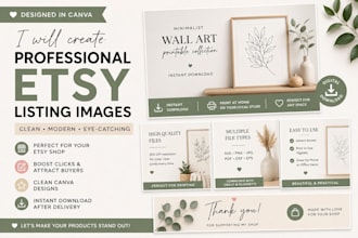 create professional canva etsy listing images