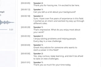 transcribe english audio accurately