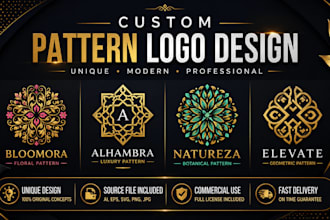 create custom seamless pattern designs from your logo