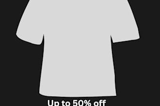 design modern tshirt sale poster for fiverr and social media