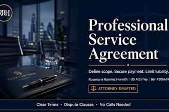 draft a bulletproof professional service agreement for your business