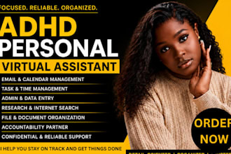be your personal adhd virtual assistant accountability partner social media VA
