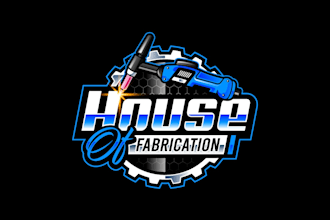 create wonderful eye catchy fabrication logo with text with any file