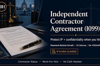 write an ironclad client service and independent contractor agreement