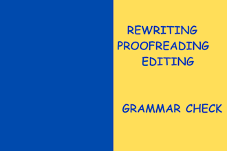 professionally restructure, rewrite and proofread your paper, essay